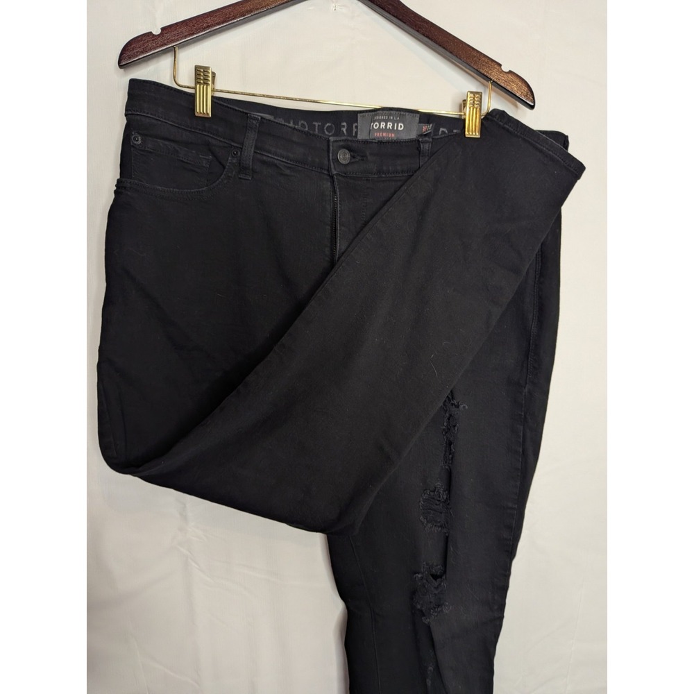 Torrid Sky High Skinny Ankle Jeans Womens Size 20 S Black Premium Stretch‎ Denim